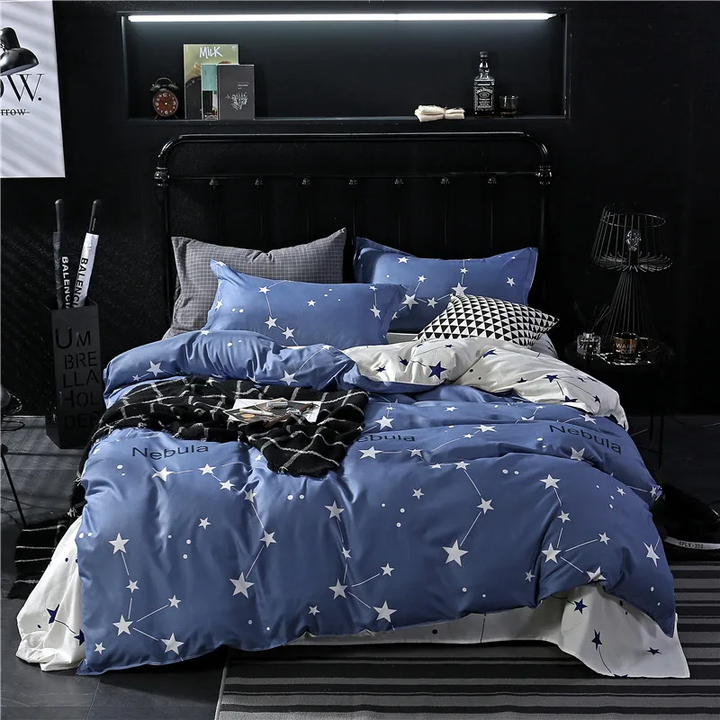 Simple Galaxy Bed Linen Star Print Bedding Set Twin Full Queen King Size Bed Sheet Duvet Cover Pillowcase Boys Adult Bedclothes
Simple Galaxy Bed Linen Star Print Bedding Set Twin Full Queen King Size Bed Sheet Duvet Cover Pillowcase Boys Adult Bedclothes