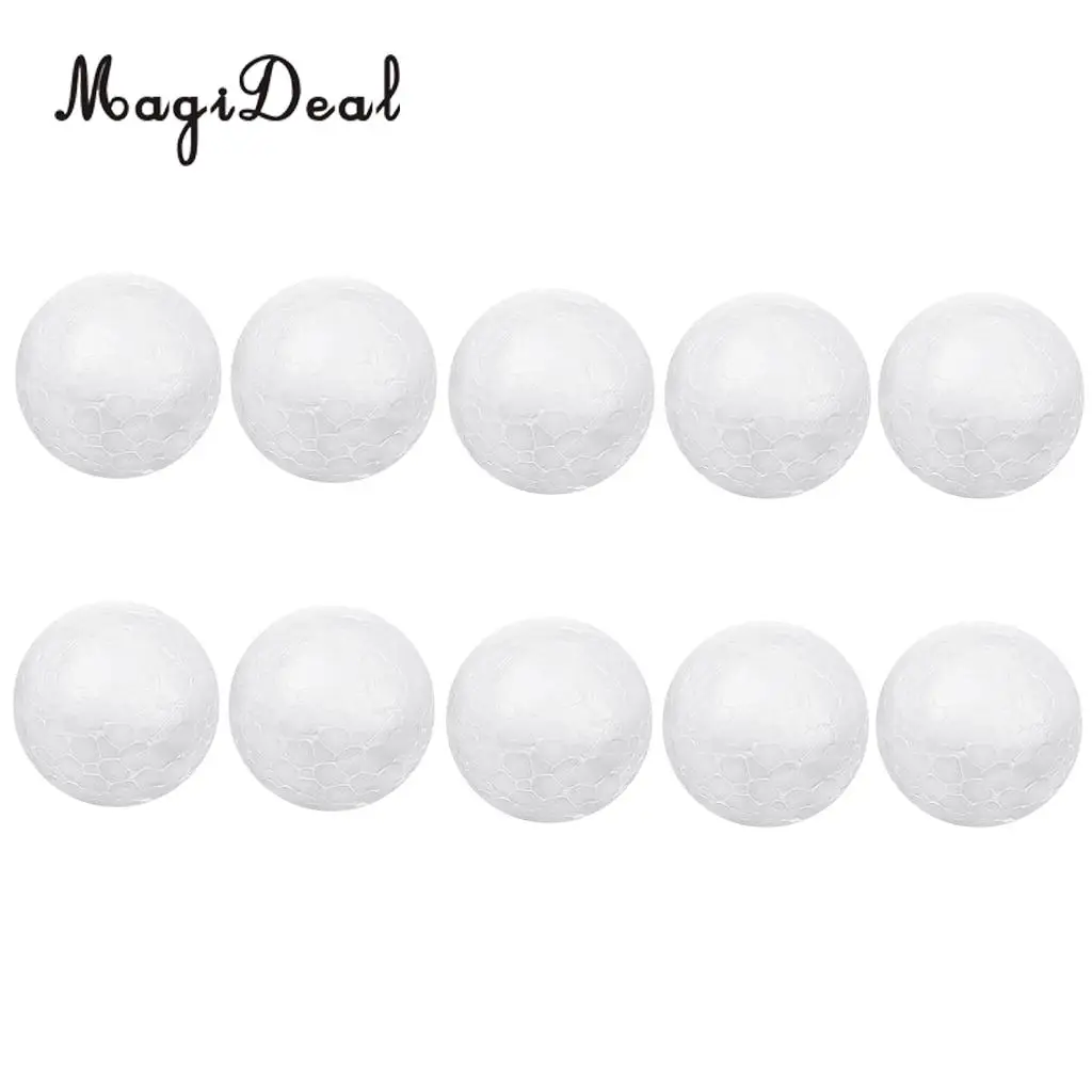 MagiDeal New Hot Sale 10 x 7cm White Modelling Craft Polystyrene Foam Ball Sphere for Christmas Tree Ornaments Craft Decorations
