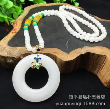 Ultra low-cost pure hand-carved white peace clasp pendant Collocation of bead string necklace charm female style sweater chain
Ultra low-cost pure hand-carved white peace clasp pendant Collocation of bead string necklace charm female style sweater chain