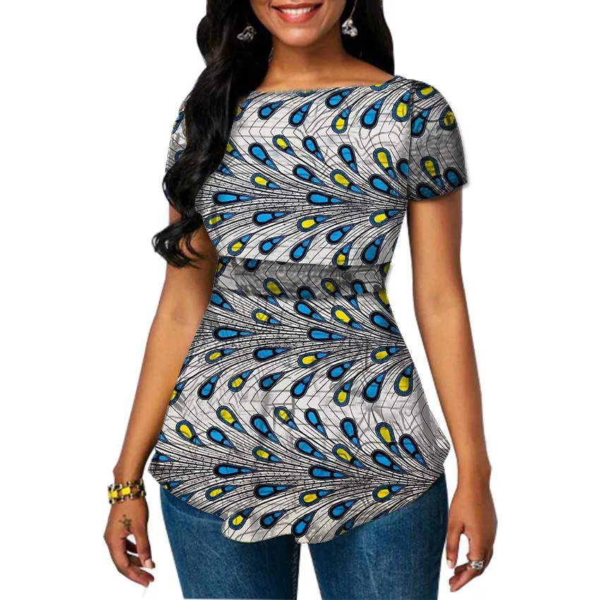 Women dashiki tops festival Ankara outfit design short sleeve African print shirts for party/wedding customized
Women dashiki tops festival Ankara outfit design short sleeve African print shirts for party/wedding customized