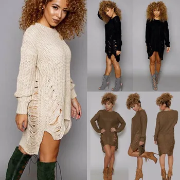 New Arrival Women Knitted Casual Sweaters Winter Long Sleeve Jumper Sweater Loose Hole Crew Neck Solid Pullover
New Arrival Women Knitted Casual Sweaters Winter Long Sleeve Jumper Sweater Loose Hole Crew Neck Solid Pullover