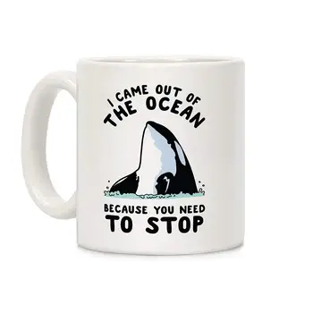 I Came Out of the Ocean Killer Whale White 11 Ounce Ceramic Coffee Mug
I Came Out of the Ocean Killer Whale White 11 Ounce Ceramic Coffee Mug