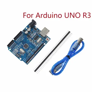For Arduino UNO R3 CH340G MEGA328P Chip 16Mhz ATMEGA328P-AU Development Board Integrated Circuits Kit Original Case + USB Cable
For Arduino UNO R3 CH340G MEGA328P Chip 16Mhz ATMEGA328P-AU Development Board Integrated Circuits Kit Original Case + USB Cable