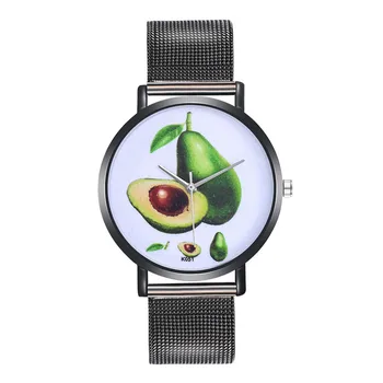 FUNIQUE 2018 Avocado Pattern Quartz Watch Women Clock Watch Couple Dress Watches Bracelet Stainless Steel Mesh Band Wristwatch
FUNIQUE 2018 Avocado Pattern Quartz Watch Women Clock Watch Couple Dress Watches Bracelet Stainless Steel Mesh Band Wristwatch
