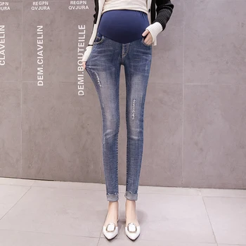 1071# 2019 Autumn New Fashion Stretch Denim Maternity Jeans Skinny Pencil Pants for Pregnant Women Elastic Waist Belly Pregnancy
1071# 2019 Autumn New Fashion Stretch Denim Maternity Jeans Skinny Pencil Pants for Pregnant Women Elastic Waist Belly Pregnancy