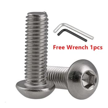 100pcs ISO7380 M5 Hexagon Socket Button Head Round Cap Screw A2-70 Bolts M5x6/8/10/12/14/16/18/20/25/30 Free wrench 1pcs
100pcs ISO7380 M5 Hexagon Socket Button Head Round Cap Screw A2-70 Bolts M5x6/8/10/12/14/16/18/20/25/30 Free wrench 1pcs