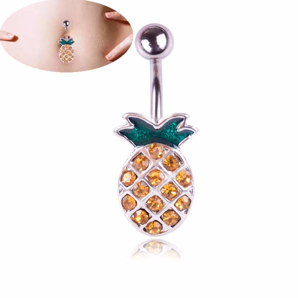 Cute 1PC Enamel Yellow Pineapple Ananas Piercing Navel Bar Stainless Steel Piercing Belly Button Ring Body Jewelry For Women
Cute 1PC Enamel Yellow Pineapple Ananas Piercing Navel Bar Stainless Steel Piercing Belly Button Ring Body Jewelry For Women
