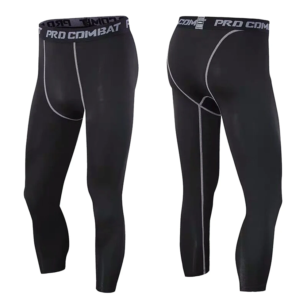 Men Leggings Elastic Breathable Slim Three Quarter Exercise Pants for Basketball KNG88
Men Leggings Elastic Breathable Slim Three Quarter Exercise Pants for Basketball KNG88