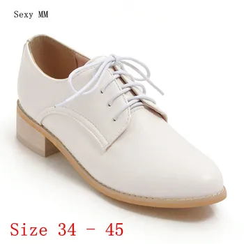 Women Oxfords Shoes Loafers Flats Woman Casual Flat Lace Up Shoes High Quality Plus Size 34 - 40 41 42 43 44 45
Women Oxfords Shoes Loafers Flats Woman Casual Flat Lace Up Shoes High Quality Plus Size 34 - 40 41 42 43 44 45