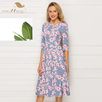 SISHION Spring Autumn New Print Three Quarter Women Dress QY0162 A Line Vintage Elegant Dresses Woman Party Night
SISHION Spring Autumn New Print Three Quarter Women Dress QY0162 A Line Vintage Elegant Dresses Woman Party Night