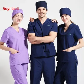 Surgical clothes men's working clothes women doctors professional dress operating room washing clothes separate nurses wear
Surgical clothes men's working clothes women doctors professional dress operating room washing clothes separate nurses wear