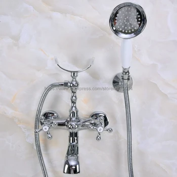 Bathtub Faucet Chrome Wall Mounted Rain Shower Faucet Round Handheld 2 Handle Luxury Bathroom Mixer Tap Set Nna227
Bathtub Faucet Chrome Wall Mounted Rain Shower Faucet Round Handheld 2 Handle Luxury Bathroom Mixer Tap Set Nna227
