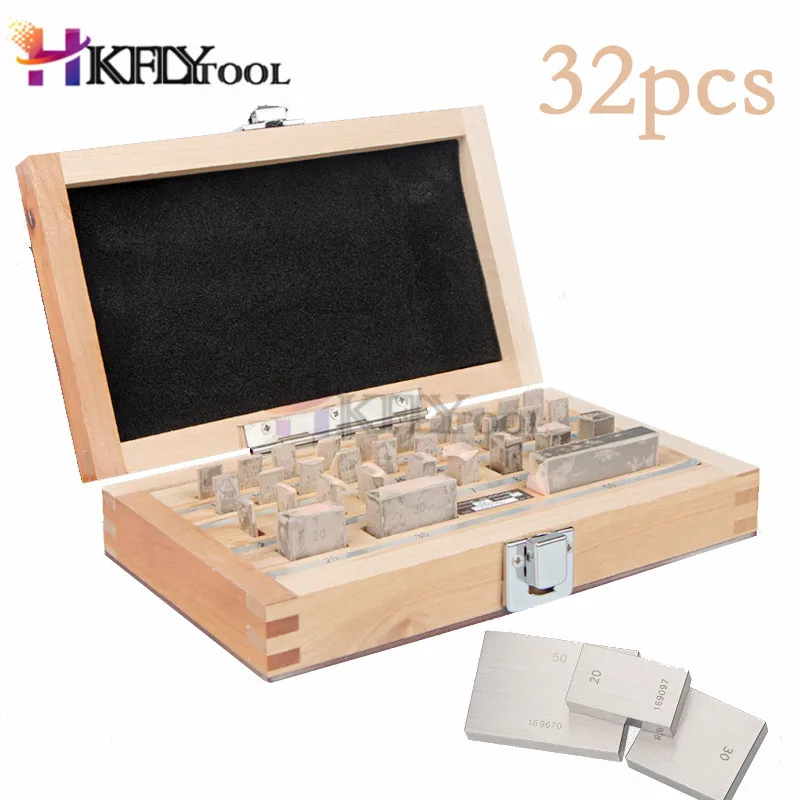 Block Gauge 32Pcs/Set 1 grade 0 grade Caliper Block gauge Inspection Block Gauge Measurement Instruments
Block Gauge 32Pcs/Set 1 grade 0 grade Caliper Block gauge Inspection Block Gauge Measurement Instruments