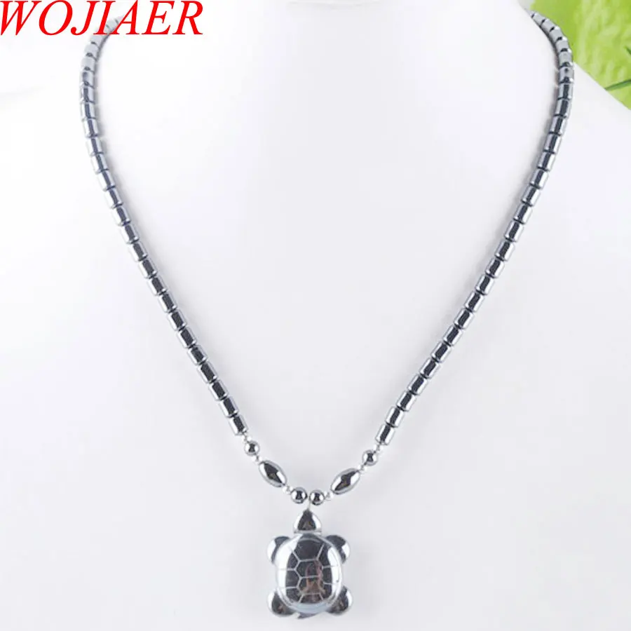 WOJIAER Free Shipping Black Non Magnetic Hematite Gem Stone Tortoise Beads Pendant Necklace 17 1/2 Inches Jewelry PF3039
WOJIAER Free Shipping Black Non Magnetic Hematite Gem Stone Tortoise Beads Pendant Necklace 17 1/2 Inches Jewelry PF3039
