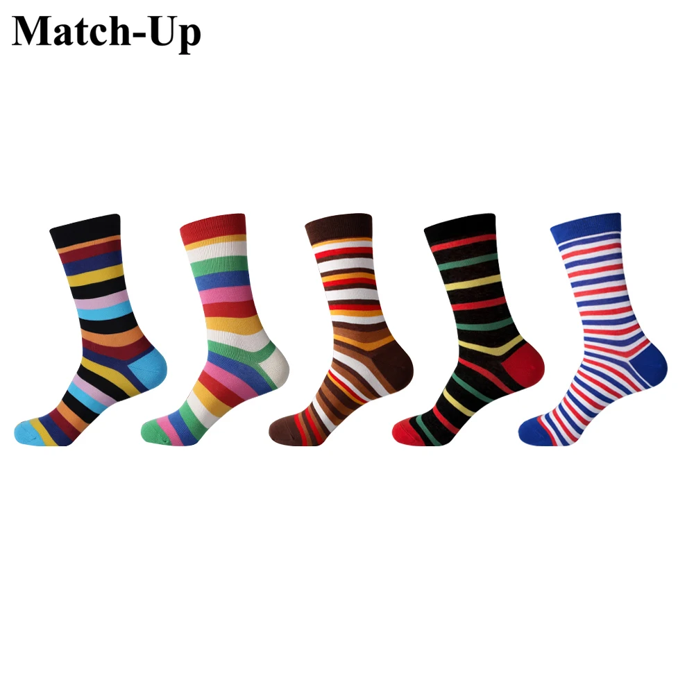 Match-Up Men's Socks Color stripe style Combed Cotton Chromatic Stripe Fashion(5 Pairs/Lot) US 7.5-12
Match-Up Men's Socks Color stripe style Combed Cotton Chromatic Stripe Fashion(5 Pairs/Lot) US 7.5-12