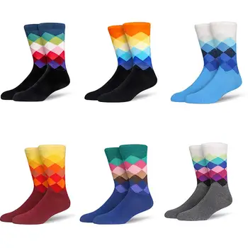 Shake men socks colorful fashion design European Version Couples Socks Funny Happy Socks Cotton Plaid Geometric Lattice Chausset
Shake men socks colorful fashion design European Version Couples Socks Funny Happy Socks Cotton Plaid Geometric Lattice Chausset