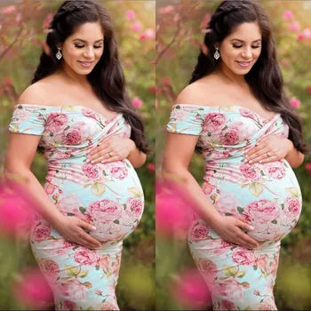 Women Maternity Dresses Off Shoulder Photography Props Nursing Boho Chic Print Long Dress 2019 Maternity Gown Vestido Gestante
Women Maternity Dresses Off Shoulder Photography Props Nursing Boho Chic Print Long Dress 2019 Maternity Gown Vestido Gestante