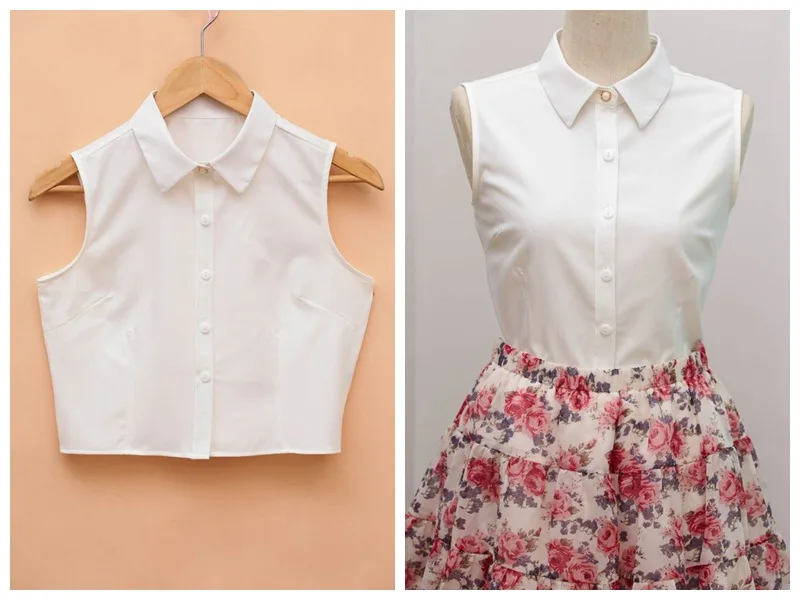 Fashion double - layer embroidery pearl lace necktie collar shirt false sleeveless shirt pearl fake collar necktie vest
Fashion double - layer embroidery pearl lace necktie collar shirt false sleeveless shirt pearl fake collar necktie vest