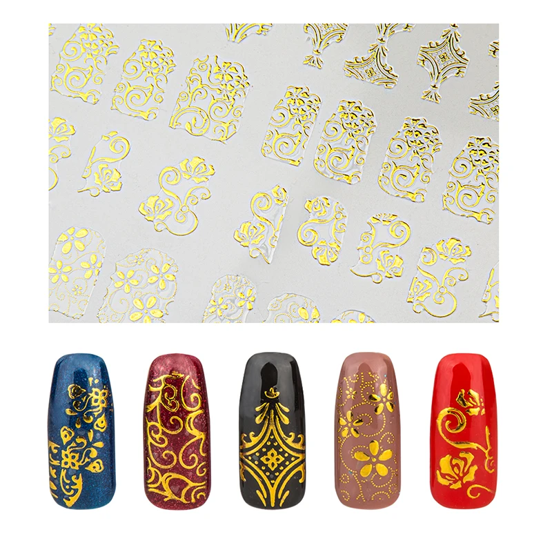 1 Sheet Lace Flower 3D Nail Sticker Decals Gold Black Purple Silver Gel Polish DIY Nail Art Decoration Tool without Adhesive
1 Sheet Lace Flower 3D Nail Sticker Decals Gold Black Purple Silver Gel Polish DIY Nail Art Decoration Tool without Adhesive