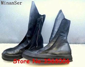 Luxury Style Handmade Zipper Mid-calf Leather Black White Boots Shoes Street Fashion Men Motorcycle Boots Shoes chaussure homme
Luxury Style Handmade Zipper Mid-calf Leather Black White Boots Shoes Street Fashion Men Motorcycle Boots Shoes chaussure homme