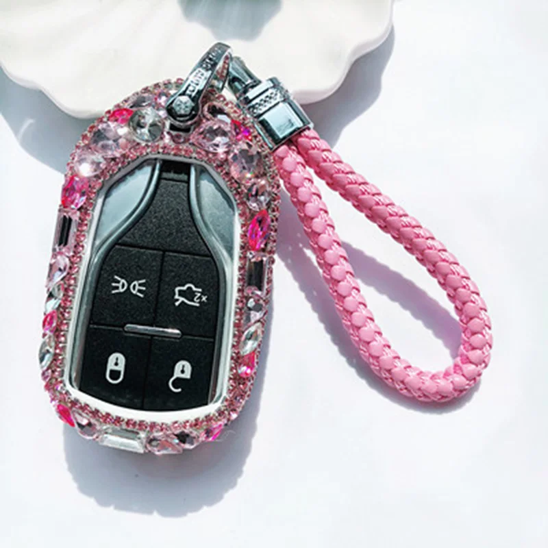 Car Key Case Cover Bling Crystal Diamond Key Shell Holder for Maserati Ghibli Quattroporte Granturismo Ghibli Spoiler Levante
Car Key Case Cover Bling Crystal Diamond Key Shell Holder for Maserati Ghibli Quattroporte Granturismo Ghibli Spoiler Levante