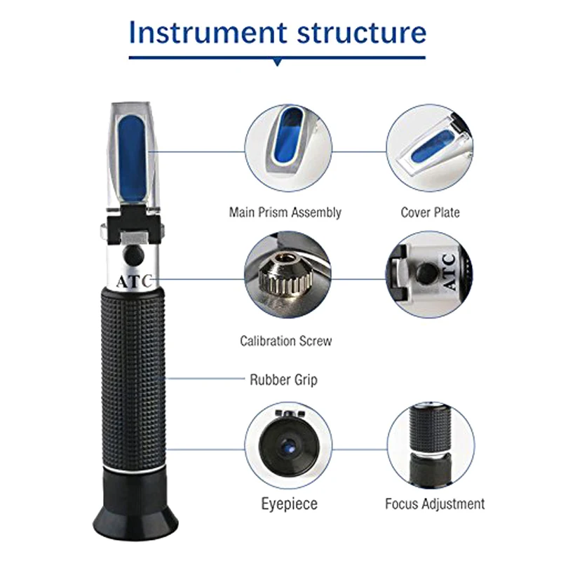 Home Brew Beer Refractometer Wort Dual Scale Temperature Compensation Specific Hydrometer with ATC LB88
Home Brew Beer Refractometer Wort Dual Scale Temperature Compensation Specific Hydrometer with ATC LB88