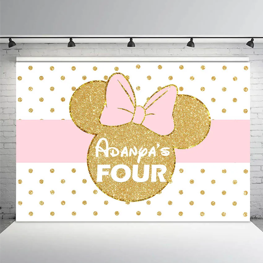 MEHOFOTO Birthday Photography Backdrop Baw Gold Point Minnie Mouse Photo Background Printing Party Backdrop Cake Table Decorate
MEHOFOTO Birthday Photography Backdrop Baw Gold Point Minnie Mouse Photo Background Printing Party Backdrop Cake Table Decorate