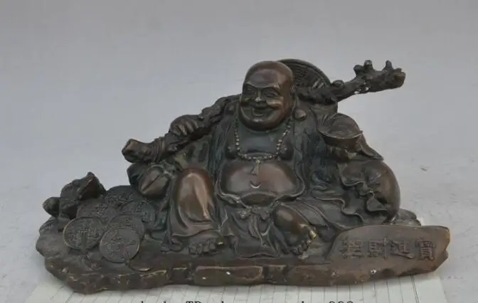 S00536 11"chinese bronze wealth Golden Toad yuanbao money happy Maitreya Buddha statue
S00536 11"chinese bronze wealth Golden Toad yuanbao money happy Maitreya Buddha statue