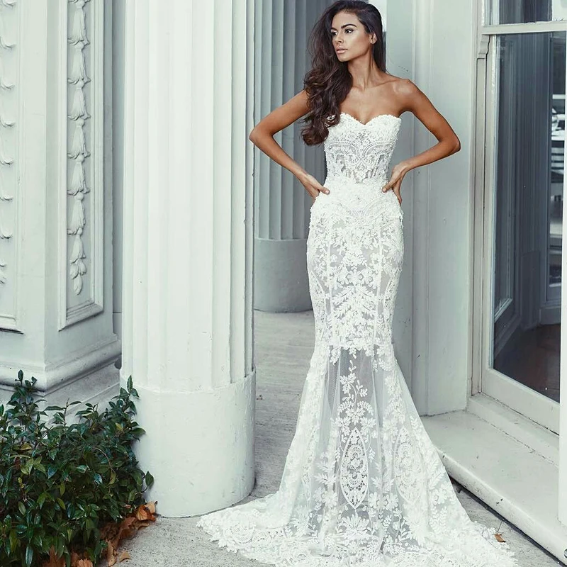 Women Long Wedding Party Dress Lace Gown Evening Party Wear Vestidos White Dress Maxi Tube Elegant Bridal Sexy Summer Dress 2019
Women Long Wedding Party Dress Lace Gown Evening Party Wear Vestidos White Dress Maxi Tube Elegant Bridal Sexy Summer Dress 2019
