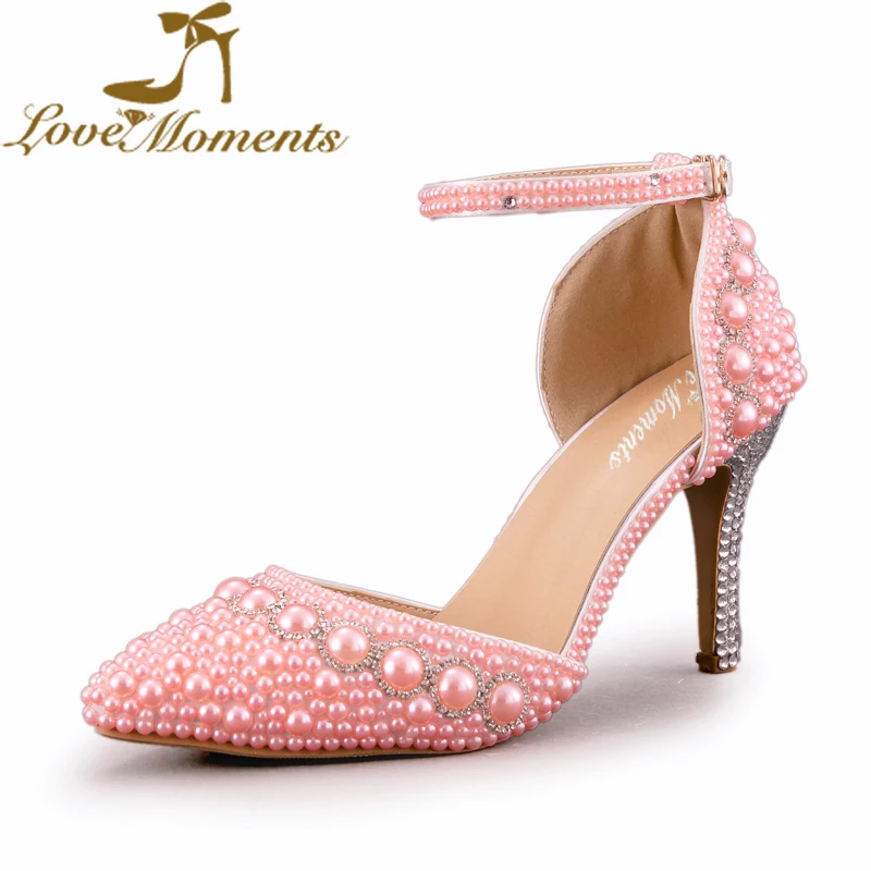 Fashion Sandals pink/white pearl rhinestone wedding shoes 3 Inches Pointed Toe buckle strap bridal Pumps Bridesmaid shoes
Fashion Sandals pink/white pearl rhinestone wedding shoes 3 Inches Pointed Toe buckle strap bridal Pumps Bridesmaid shoes
