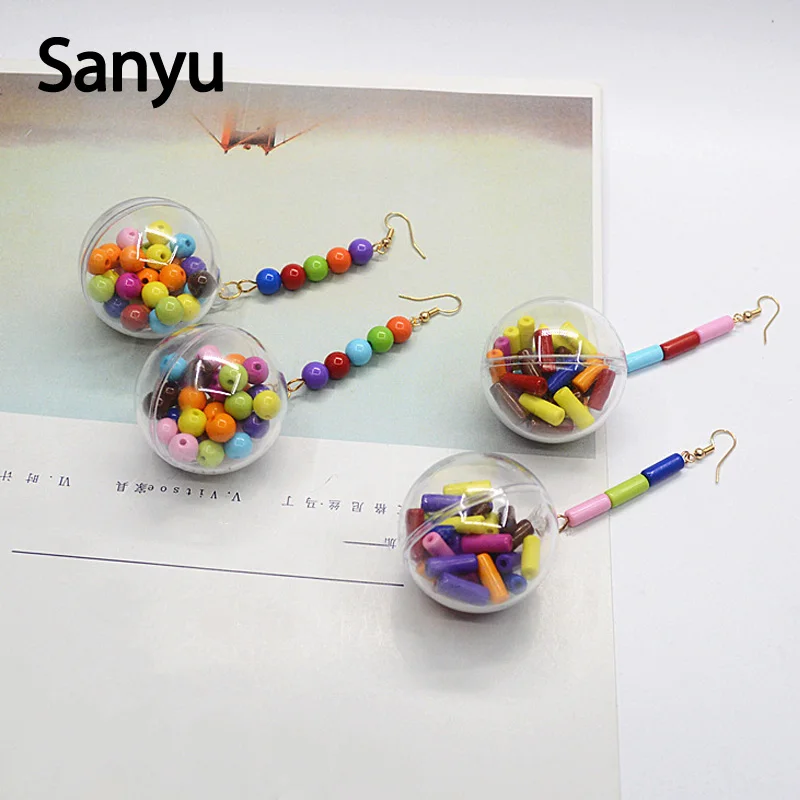 New Design Fashion Cute Transparent Balls Colorful Beads Drop Earrings Funny Creative Unique Long Tassel Dangle Earrings Jewelry
New Design Fashion Cute Transparent Balls Colorful Beads Drop Earrings Funny Creative Unique Long Tassel Dangle Earrings Jewelry
