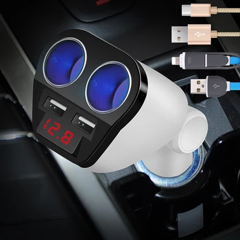 ACCNIC 12V 24V Universal Car USB Car cigarette lighter adapter socket 5V 3.4A car voltage diagnostic display with Typc C cable
ACCNIC 12V 24V Universal Car USB Car cigarette lighter adapter socket 5V 3.4A car voltage diagnostic display with Typc C cable