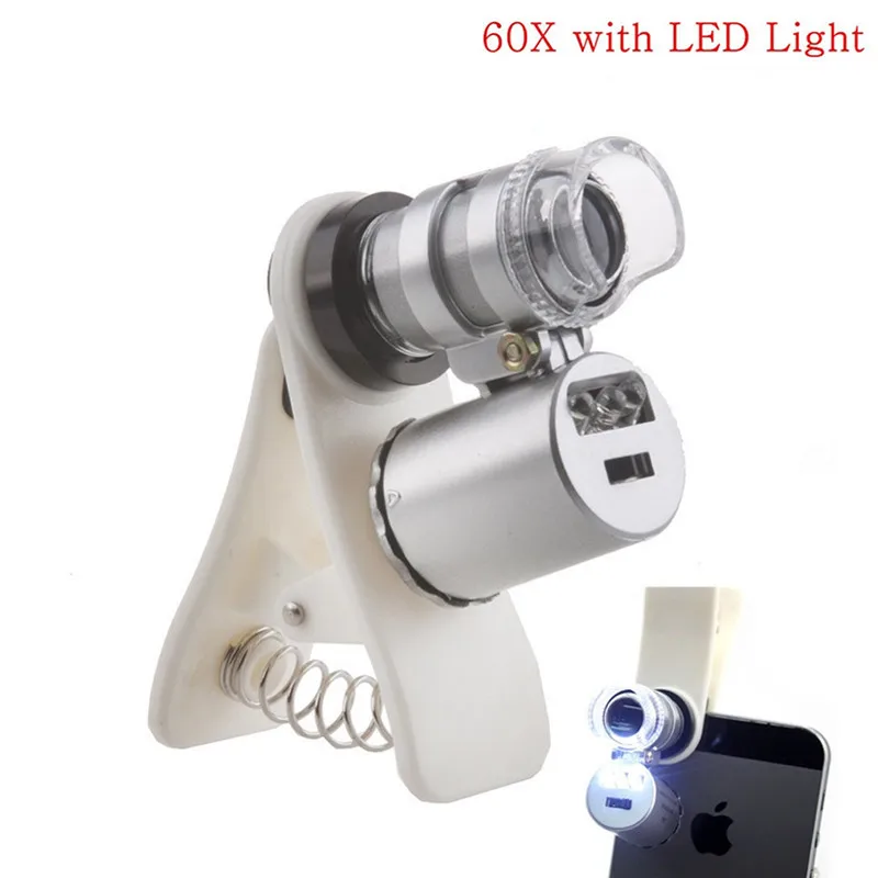 Universal Mini 60X Optical Glass 3 LEDs Clip Wide Angle Microscope Magnifier Lens For iPhone 4 5 5C 5S 6 6S 7 Plus Phone Lents
Universal Mini 60X Optical Glass 3 LEDs Clip Wide Angle Microscope Magnifier Lens For iPhone 4 5 5C 5S 6 6S 7 Plus Phone Lents
