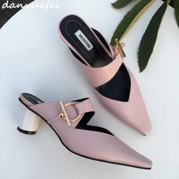 3 Color plus size 33-40 women's genuine leather high heel slides summer pointed toe sandalias high quality metal buckle shoes
3 Color plus size 33-40 women's genuine leather high heel slides summer pointed toe sandalias high quality metal buckle shoes