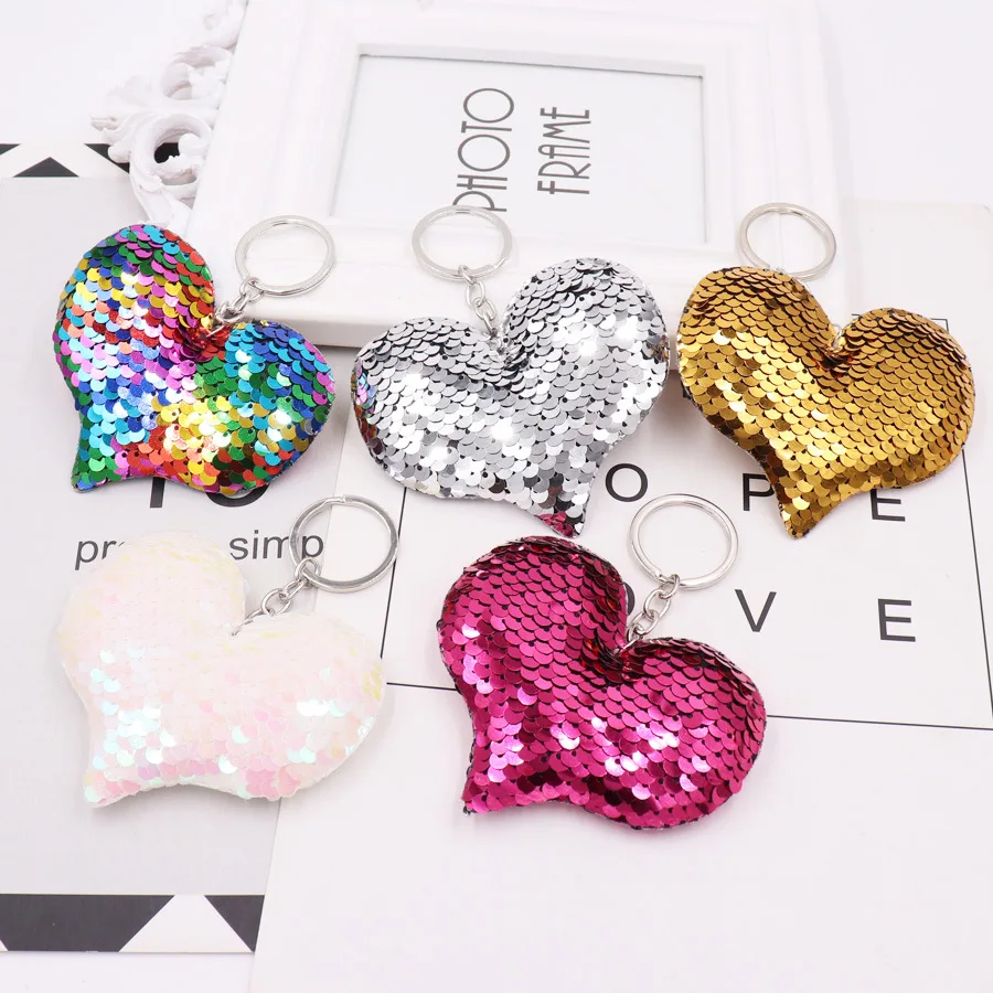 1pc Bling Heart Keychain Glitter Pompom Sequins Key Ring Decorative Pendant Charms Car Bag Accessories Key Chain Gifts for Women
1pc Bling Heart Keychain Glitter Pompom Sequins Key Ring Decorative Pendant Charms Car Bag Accessories Key Chain Gifts for Women