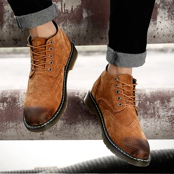 Genuine Leather Men Boots Autumn Winter Ankle Boots Fashion Footwear Lace Up Shoes Men High Quality Vintage Men Shoes
Genuine Leather Men Boots Autumn Winter Ankle Boots Fashion Footwear Lace Up Shoes Men High Quality Vintage Men Shoes