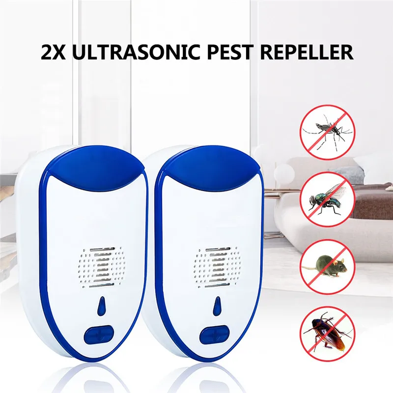 

EU/US Plug Electronic Ultrasonic Anti Mosquito Insect Repeller Rat Mouse Cockroach Pest Reject Repellent Display Light Wholesale