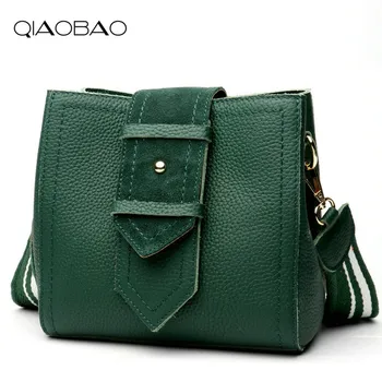 QIAOBAO 2020 New Genuine Leather Bucket Bag Striped Single Shoulder Oblique Women Solid Hasp Soft Open Pocket Versatile Handbag
QIAOBAO 2020 New Genuine Leather Bucket Bag Striped Single Shoulder Oblique Women Solid Hasp Soft Open Pocket Versatile Handbag