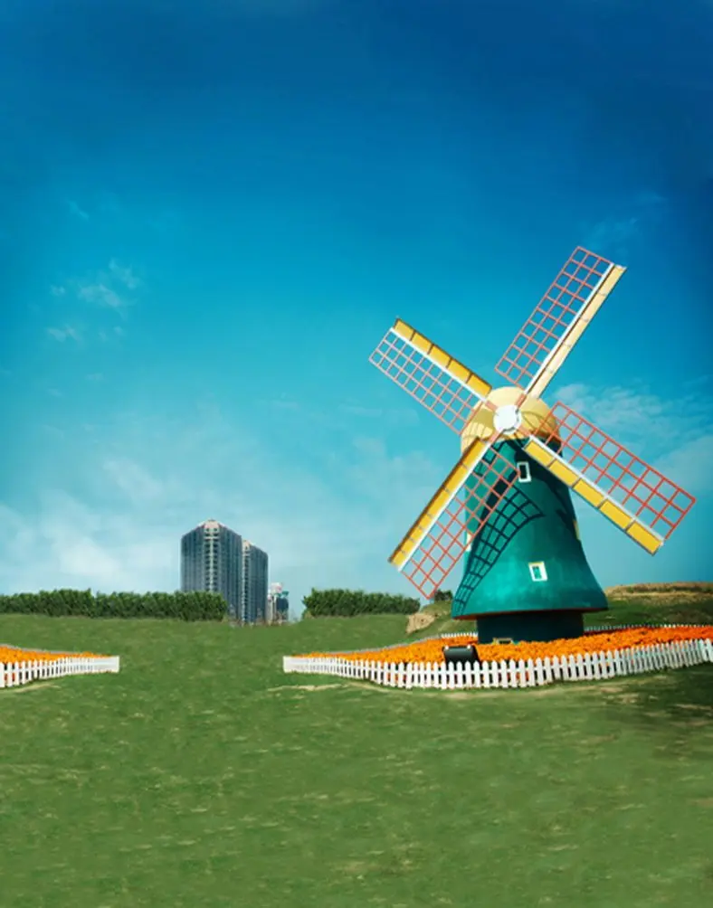 5x7ft Blue Sky Lawn Windmill Photography Backdrops Photo Props Studio Background
5x7ft Blue Sky Lawn Windmill Photography Backdrops Photo Props Studio Background