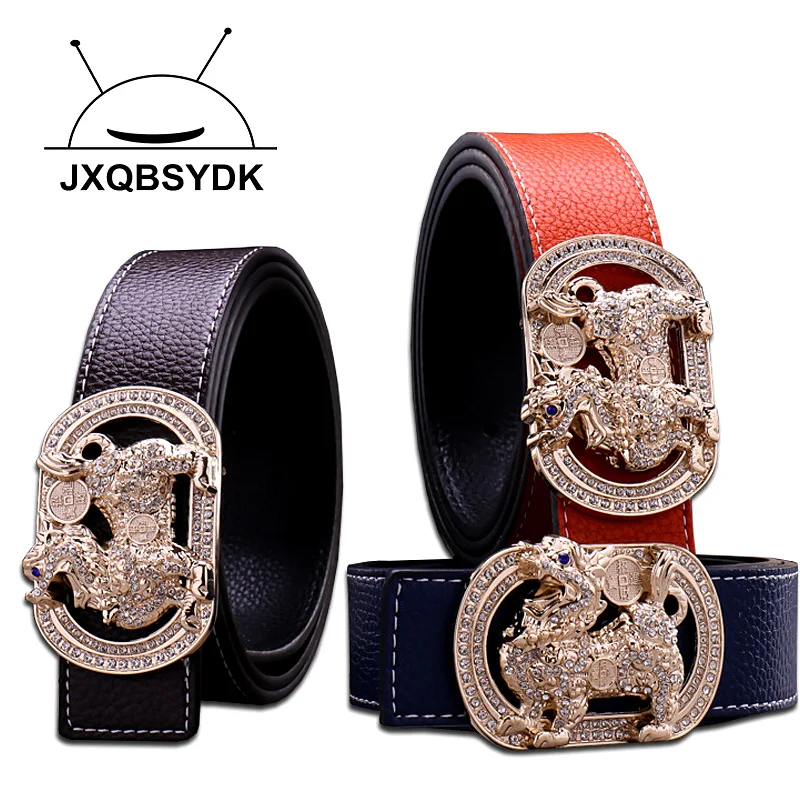 JXQBSYDK Luxury Brand Belt for Men Domineering Chinese Beast Buckle Designer Men Fashion High Quality Leather Belts for Men
JXQBSYDK Luxury Brand Belt for Men Domineering Chinese Beast Buckle Designer Men Fashion High Quality Leather Belts for Men