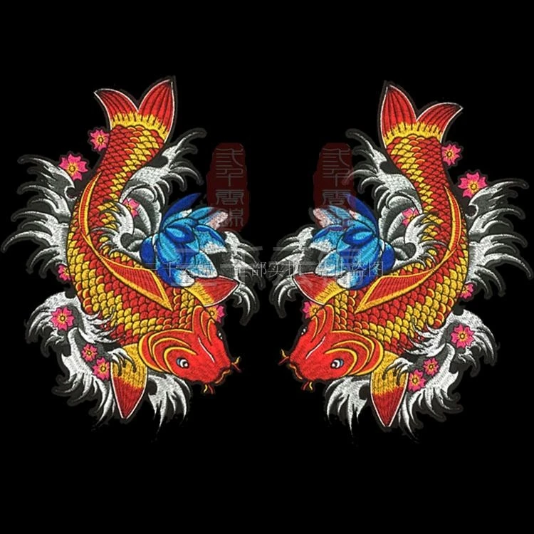 2Pcs/lot 30*22cm Exquisite embroidery Asian carp patches paste Large red carp lotus embroidery hand-sewn applique AC1324
2Pcs/lot 30*22cm Exquisite embroidery Asian carp patches paste Large red carp lotus embroidery hand-sewn applique AC1324