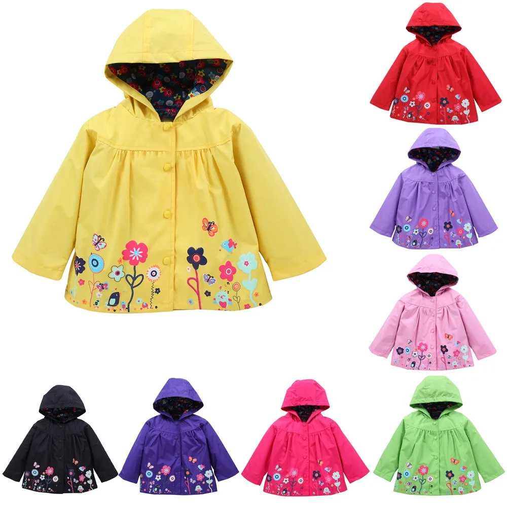 Free Shipping Fashion Kids baby Boys Girls Flower print Jacket Raincoat Coat Hooded Outerwear Children Clothes 2018Autumn Winter
Free Shipping Fashion Kids baby Boys Girls Flower print Jacket Raincoat Coat Hooded Outerwear Children Clothes 2018Autumn Winter