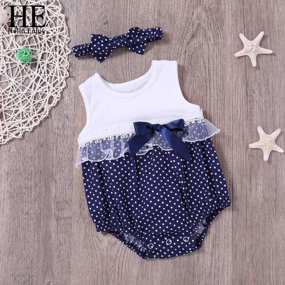 HE Hello Enjoy Baby Girl Clothes Summer Toddler Rompers 2018 Infant Dot Bow Jumpsuit+Headband Playsuit Newborn Clothing Outfit
HE Hello Enjoy Baby Girl Clothes Summer Toddler Rompers 2018 Infant Dot Bow Jumpsuit+Headband Playsuit Newborn Clothing Outfit