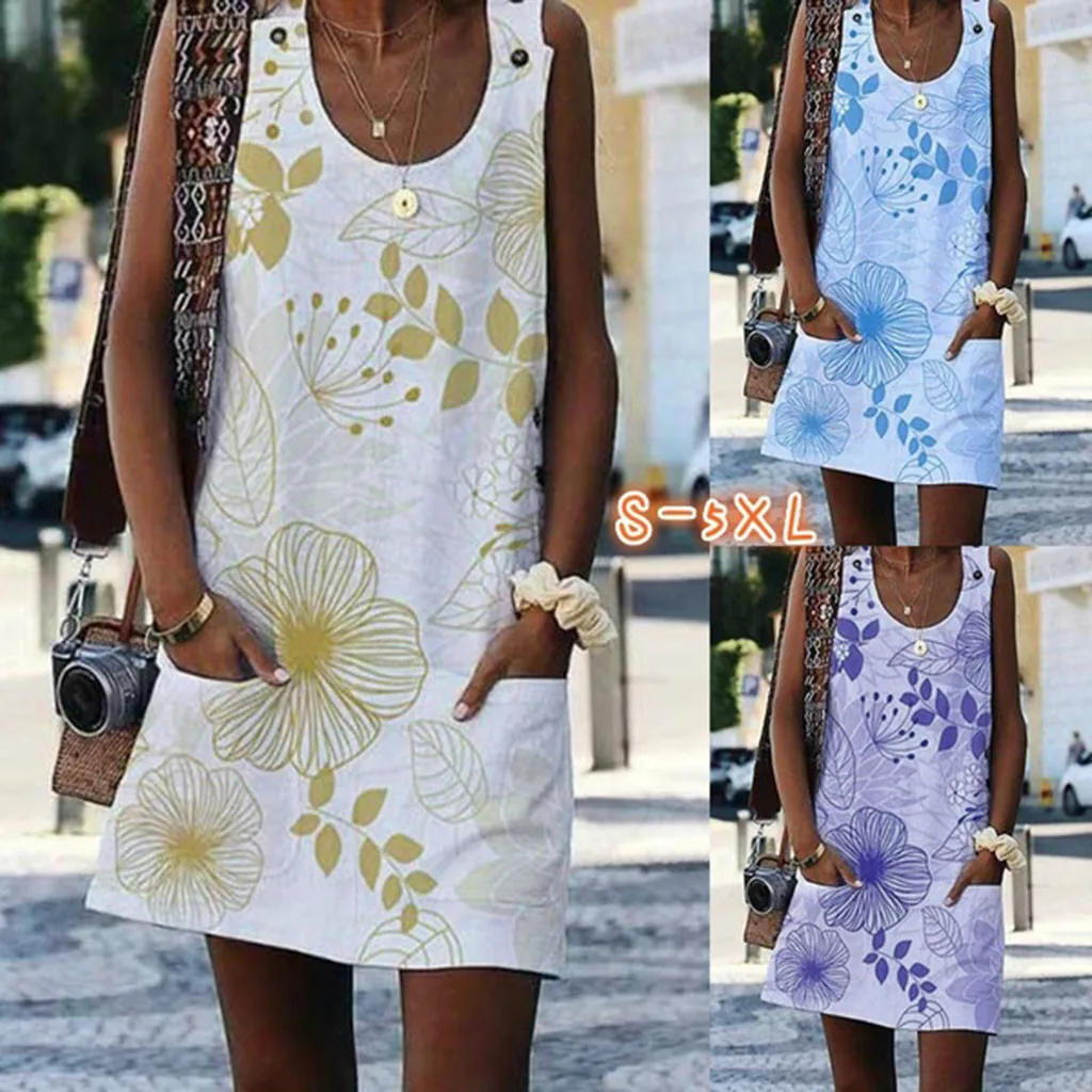 2019 Women new Fashion Loose Casual Printed Sleeveless Pocket Summer Yellow Dress ropa de playa mujer swim cover up for women
2019 Women new Fashion Loose Casual Printed Sleeveless Pocket Summer Yellow Dress ropa de playa mujer swim cover up for women