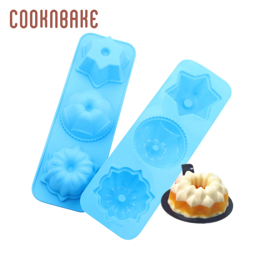COOKNBAKE Silicone Mold for handmade soap flower shape cake pastry Baking Tool bread pudding jelly form 3 hole cake decoration
COOKNBAKE Silicone Mold for handmade soap flower shape cake pastry Baking Tool bread pudding jelly form 3 hole cake decoration