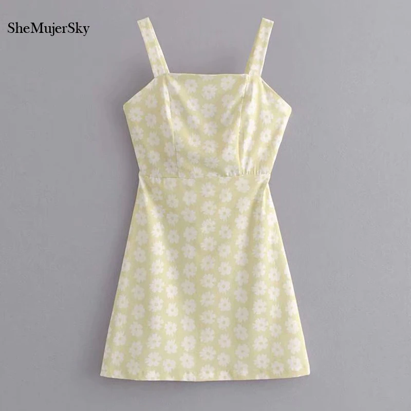 SheMujerSky Yellow Spaghetti Strap Mini Dress Daisy Floral Backless Bandage Dresses 2018 vesitdos Bodycon
SheMujerSky Yellow Spaghetti Strap Mini Dress Daisy Floral Backless Bandage Dresses 2018 vesitdos Bodycon