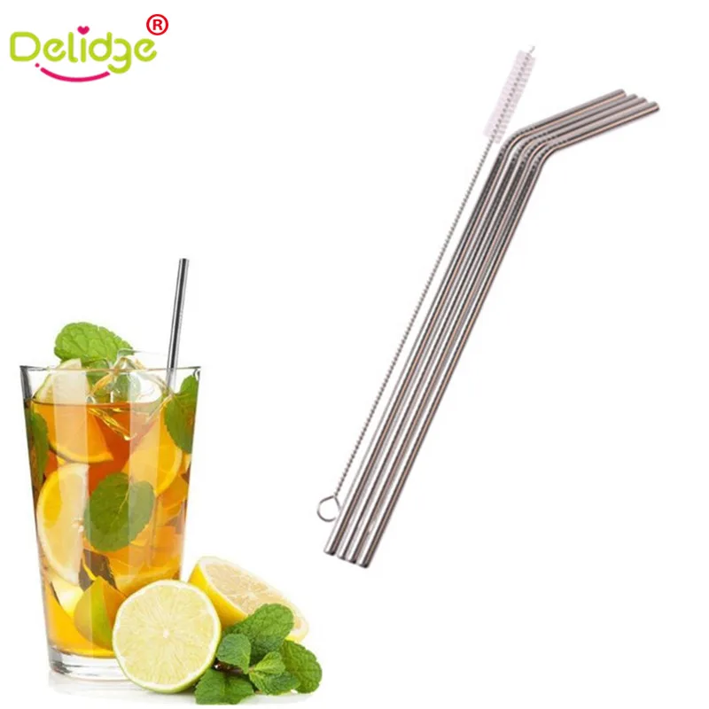 Delidge 4 Straws +1 Brush Drinking Straws Stainless Steel Straight Curved Drinking Straw With Cleaning Brush Home Bar Drinkware
Delidge 4 Straws +1 Brush Drinking Straws Stainless Steel Straight Curved Drinking Straw With Cleaning Brush Home Bar Drinkware