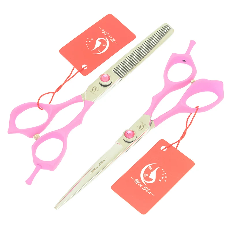 Meisha 6.0" Pink Hairdressing Styling Scissors Set Japan 440c Hair Cutting Shears Thinning Tesoura Hairdressers Suppliers HA0435
Meisha 6.0" Pink Hairdressing Styling Scissors Set Japan 440c Hair Cutting Shears Thinning Tesoura Hairdressers Suppliers HA0435