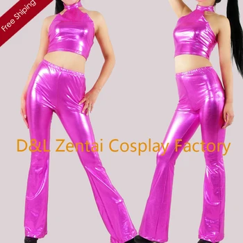 Free Shipping DHL 2016 Sexy Costume Fuchsia Two Pieces Shiny Metallic Catsuits M148
Free Shipping DHL 2016 Sexy Costume Fuchsia Two Pieces Shiny Metallic Catsuits M148