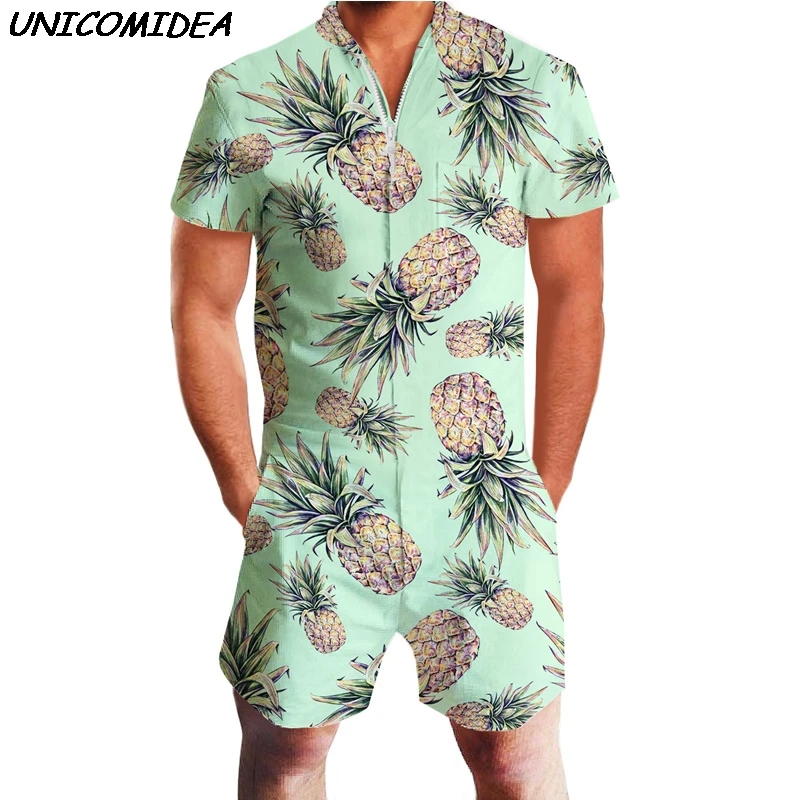 2019 Funny Pineapple Print 3D Rompers Men Jumpsuit Playsuit Harem Cargo Overalls Summer One Piece Casual Zipper Beach Men's Sets
2019 Funny Pineapple Print 3D Rompers Men Jumpsuit Playsuit Harem Cargo Overalls Summer One Piece Casual Zipper Beach Men's Sets